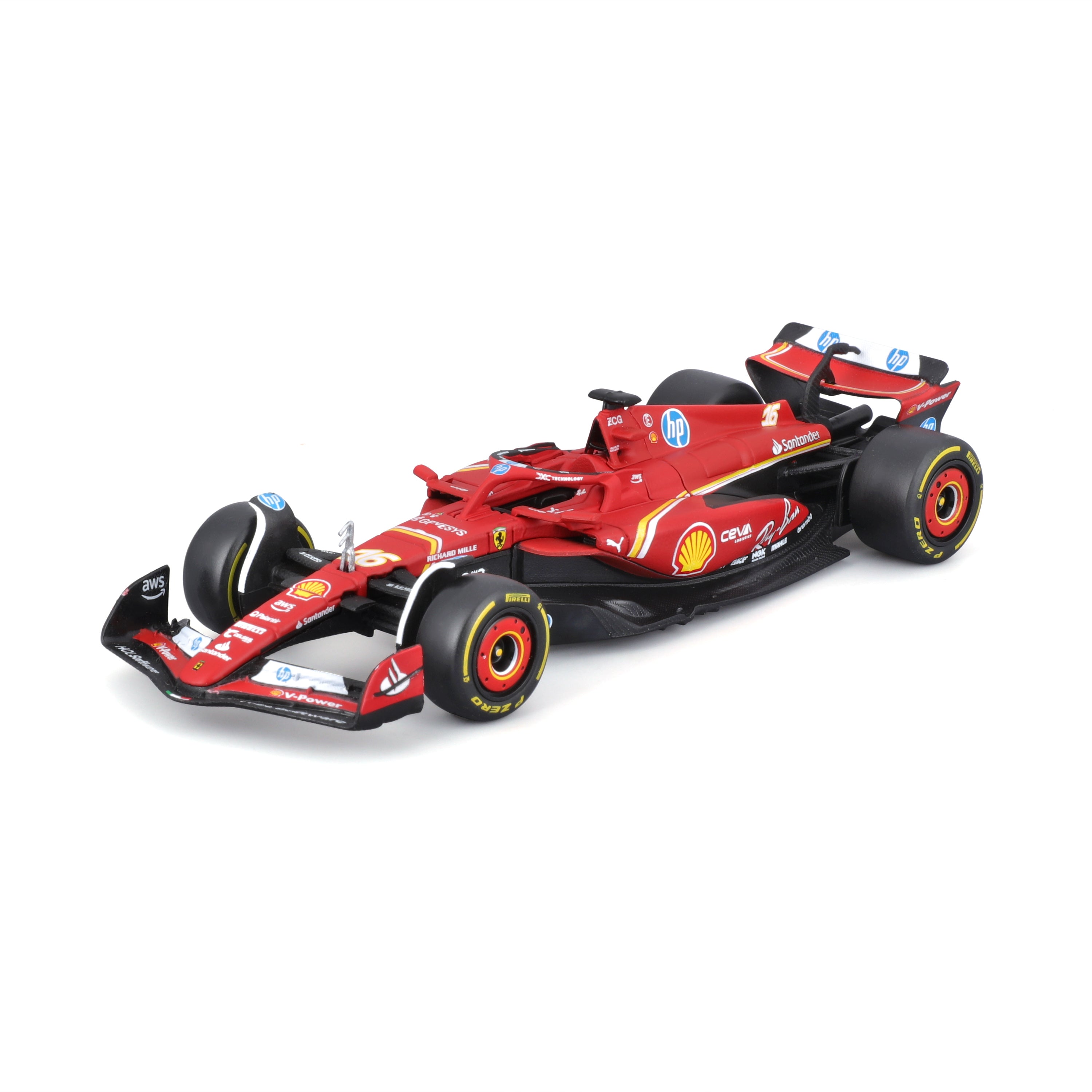 bburago-ferrari-sf-24-16-charles-leclerc-pit-stop-playset-1-43-f1-2024 image 3