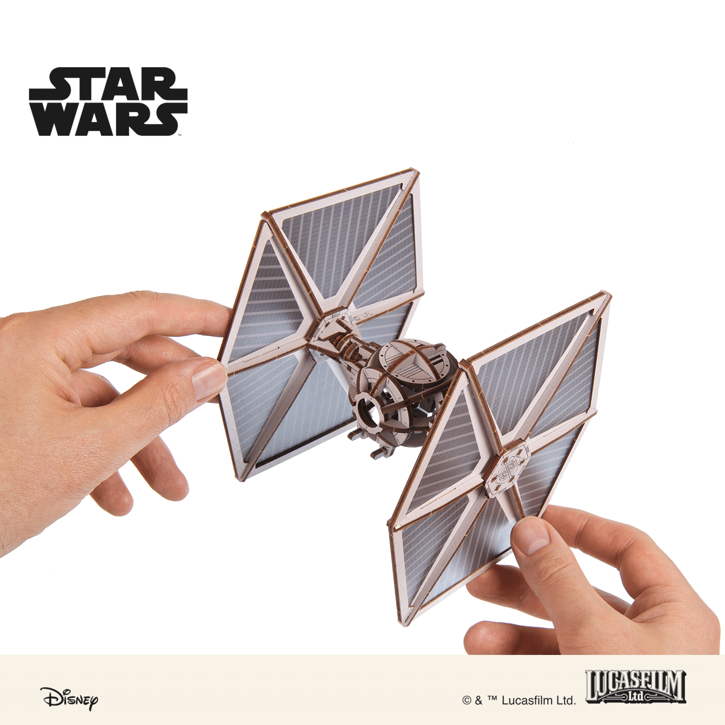 ugears-tie-fighter-star-wars-modellino-meccanico-in-legno image 5