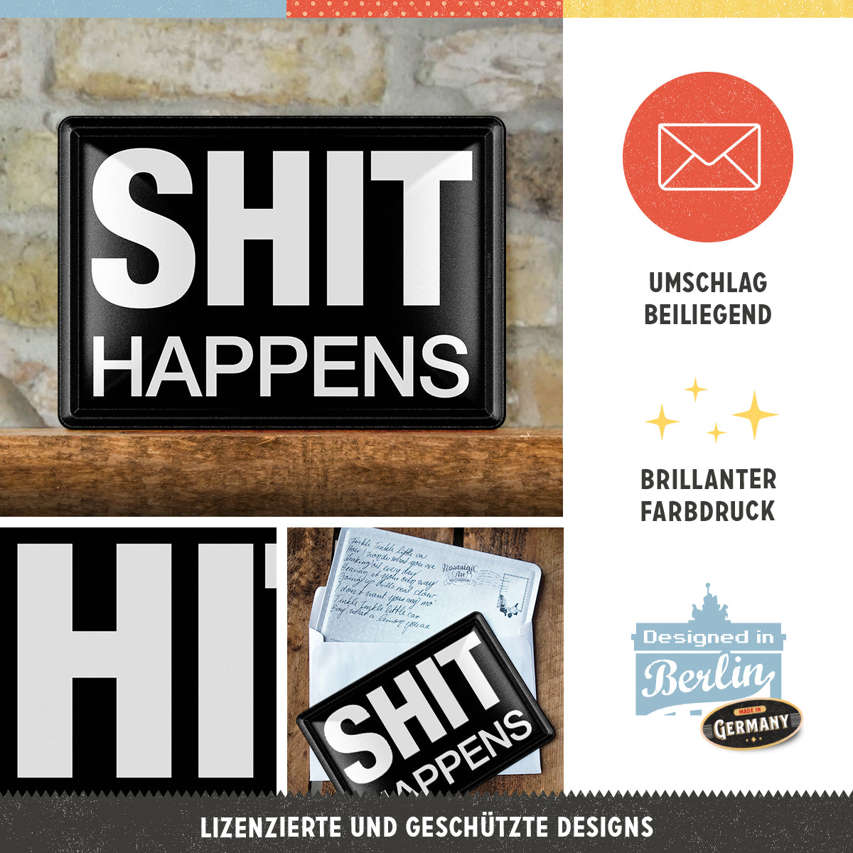 nostalgic-art-shit-happens-biglietto-in-metallo-10-x-14-cm image 3