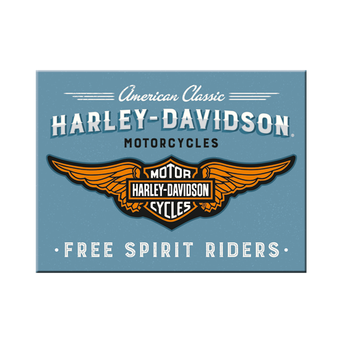 nostalgic-art-harley-davidson-logo-blue-magnete-da-frigo-6x8-cm-2 image 1