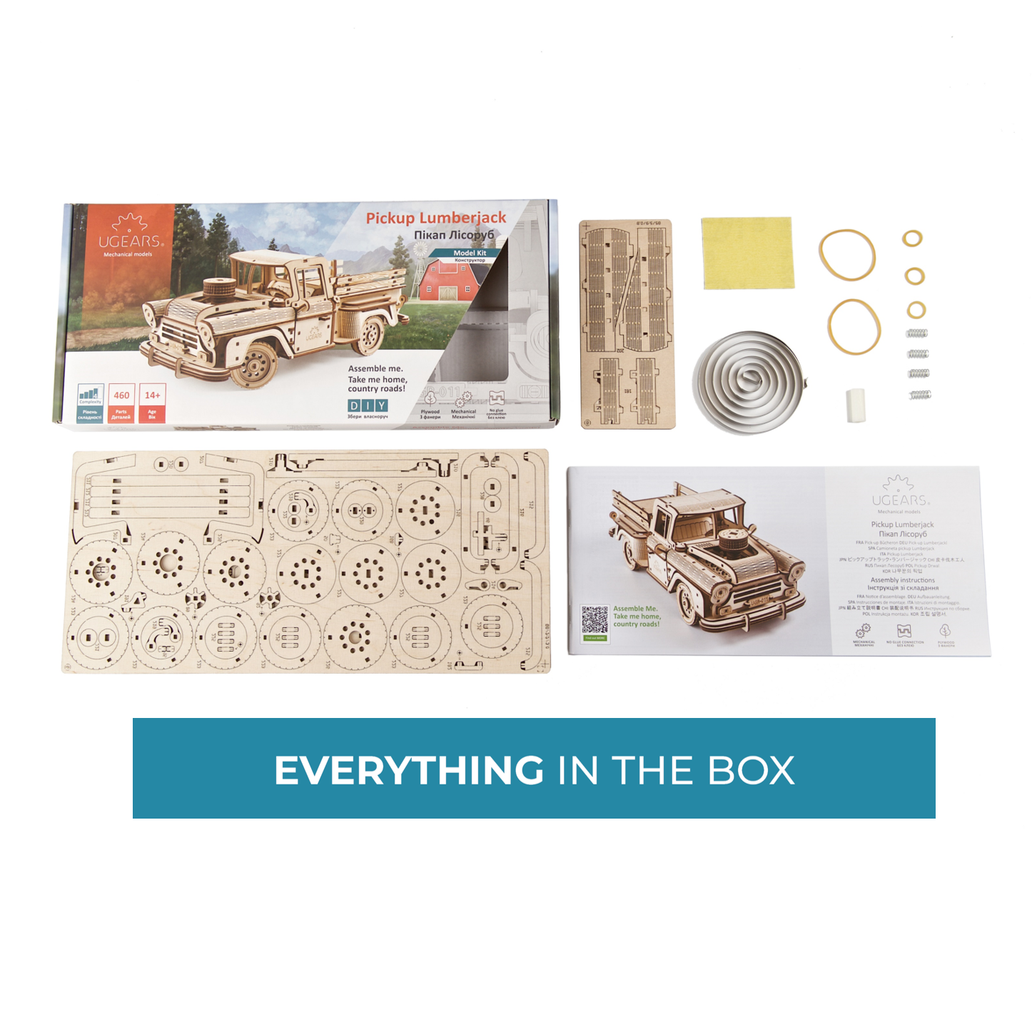 ugears-pickup-lumberjack-modello-in-legno-da-costruire-camioncino image 6