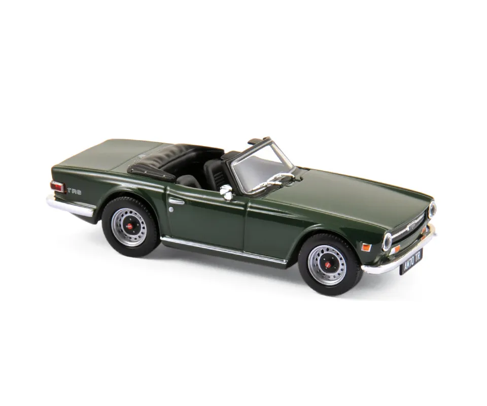 norev-triumph-tr6-1970-modellino-auto-die-cast-1-43-verde-inglese-rhd image 1