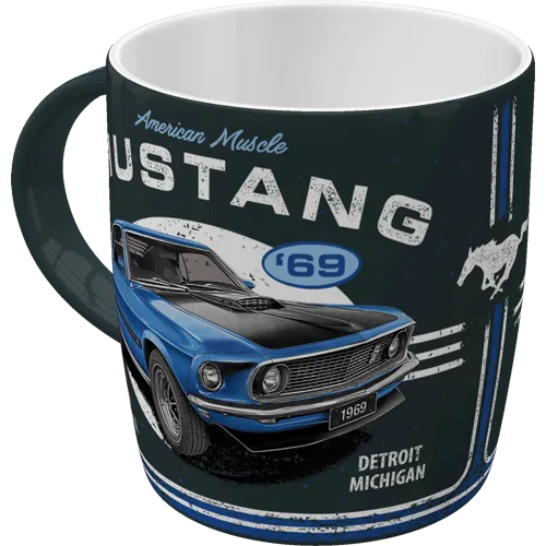 nostalgic-art-ford-mustang-1969-mach-1-blue-tazza-in-ceramica-330-ml image 1