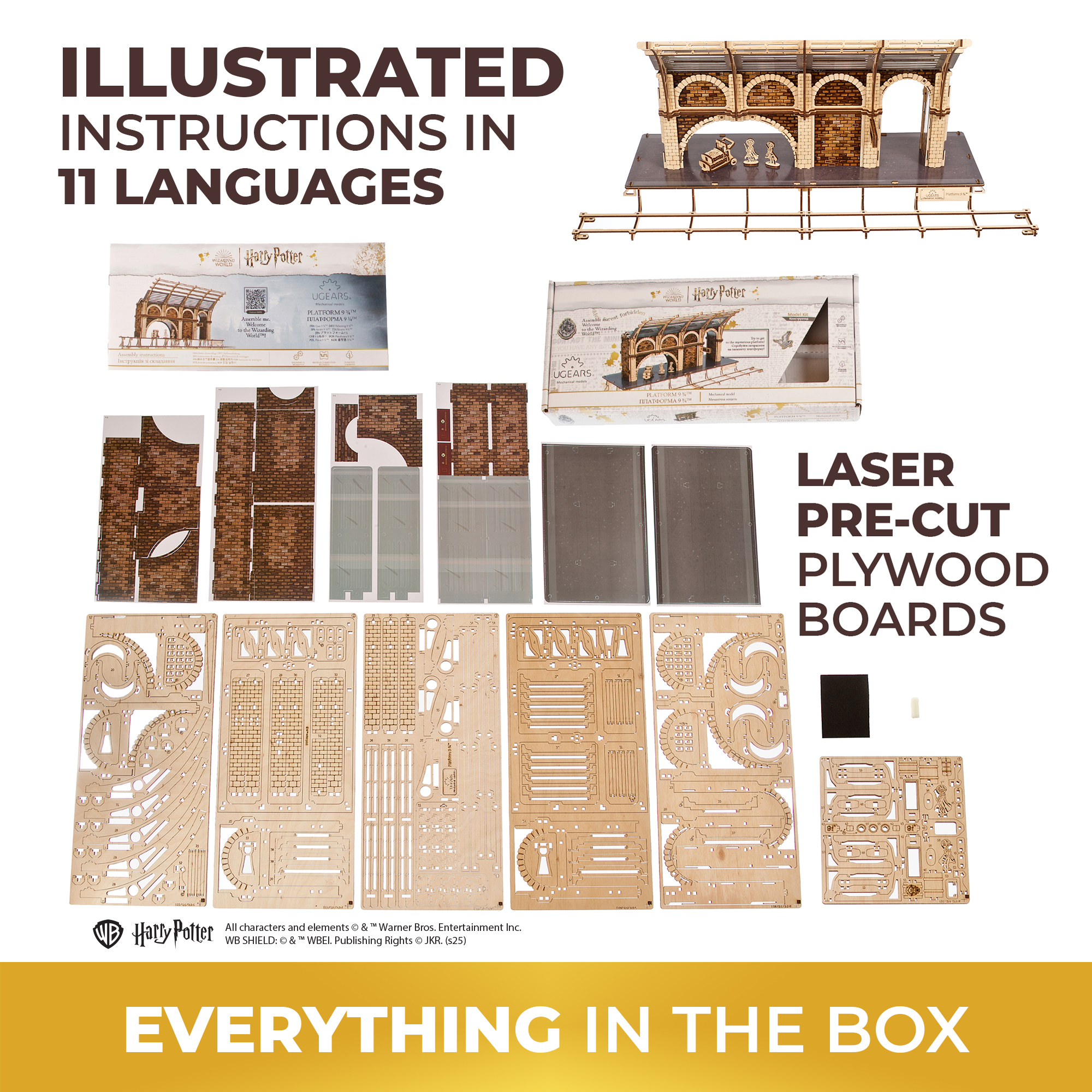 ugears-binario-9-harry-potter-modello-in-legno-da-costruire-ed-esporre image 6