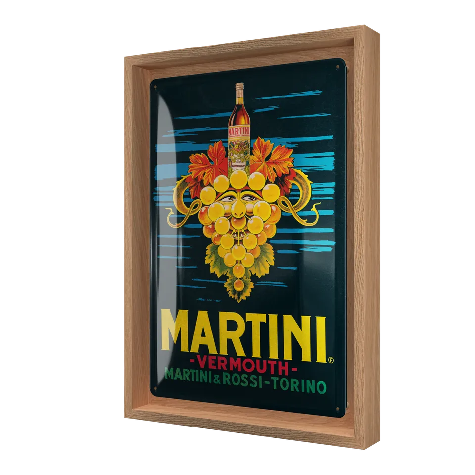 nostalgic-art-martini-vermouth-grapes-n-frame-m-edition-24x33-5-cm image 1