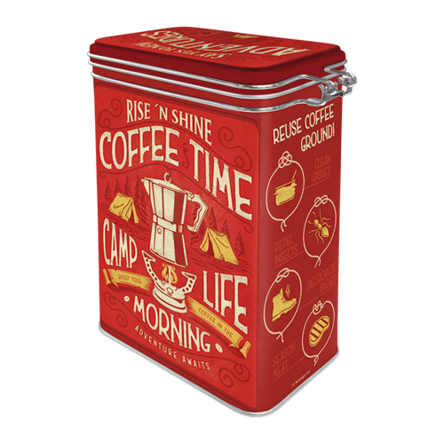 nostalgic-art-camp-coffee-time-scatola-metallo-con-coperchio-a-scatto-7-5x11x17- image 3