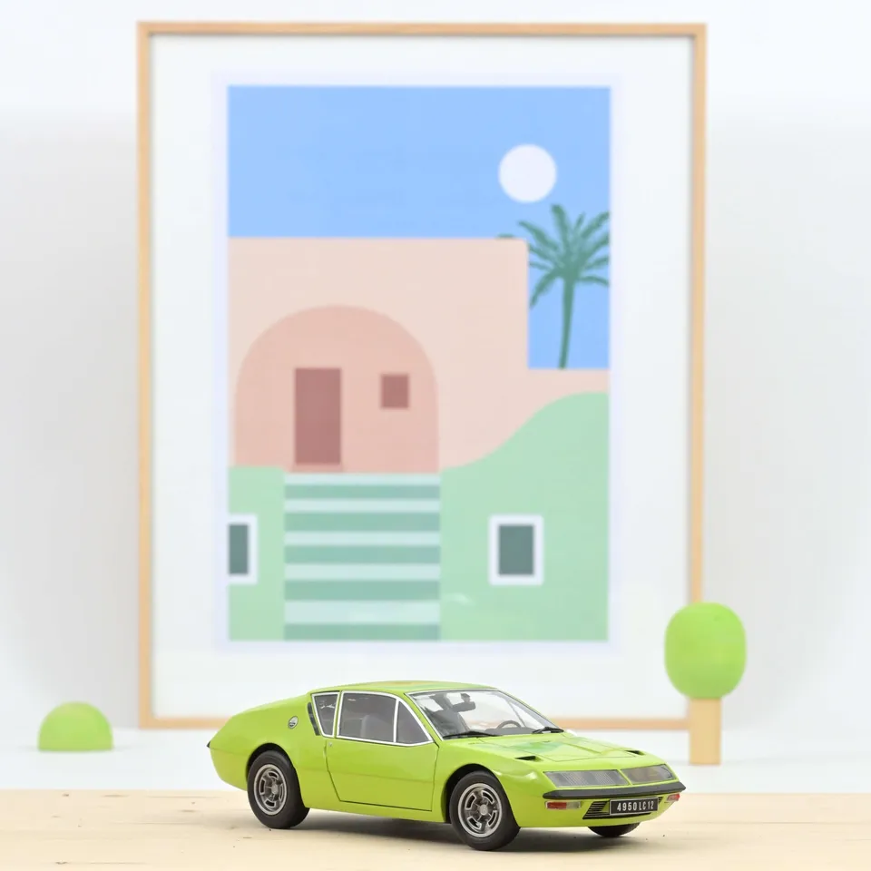 norev-alpine-a310-1600-vf-1975-modellino-auto-1-18-verde-tilleul-green-edizione- image 1