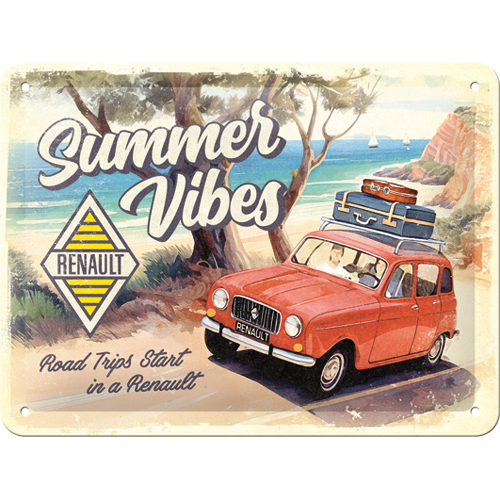 nostalgic-art-renault-summer-vibes-targa-in-metallo-15x20-cm image 1