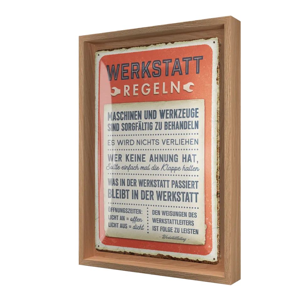 nostalgic-art-werkstattregeln-n-frame-m-edition-cornice-in-legno-insegna image 1