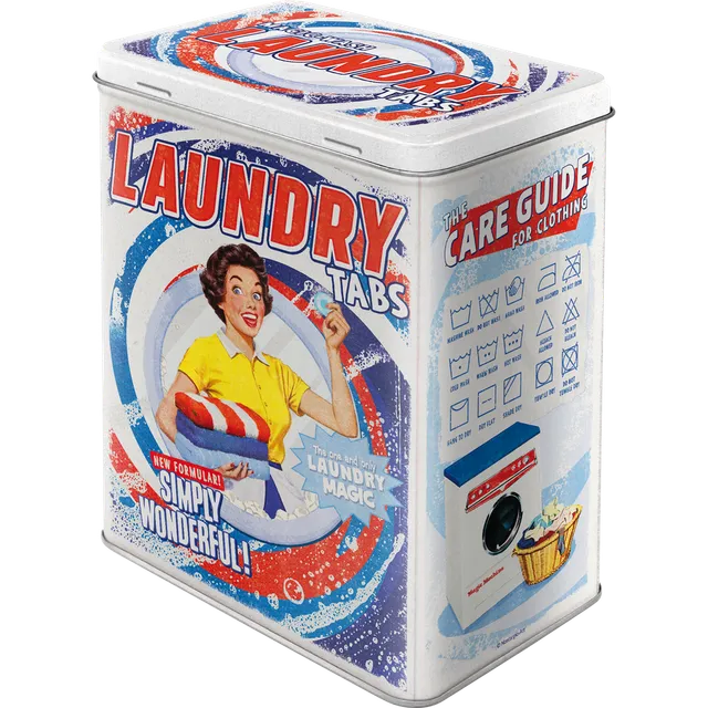 nostalgic-art-laundry-tabs-scatola-in-metallo-l-3-litri-10x14x20-cm image 1