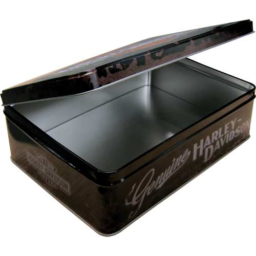 harley-davidson-genuine-nostalgic-art-scatola-piatta-metallo-23x16x7-cm-2-5-l image 2