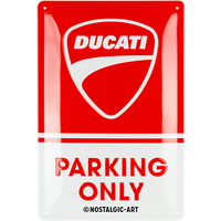 nostalgic-art-ducati-parking-only-targa-in-metallo-20x30-cm image 2