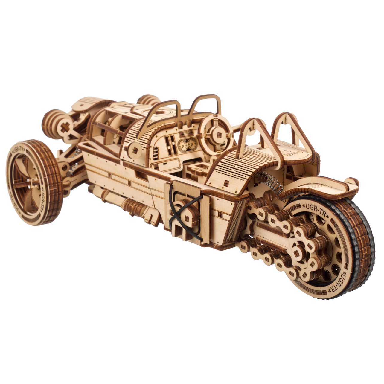 ugears-three-wheeler-ugr-s-modellino-meccanico-in-legno-da-costruire image 2