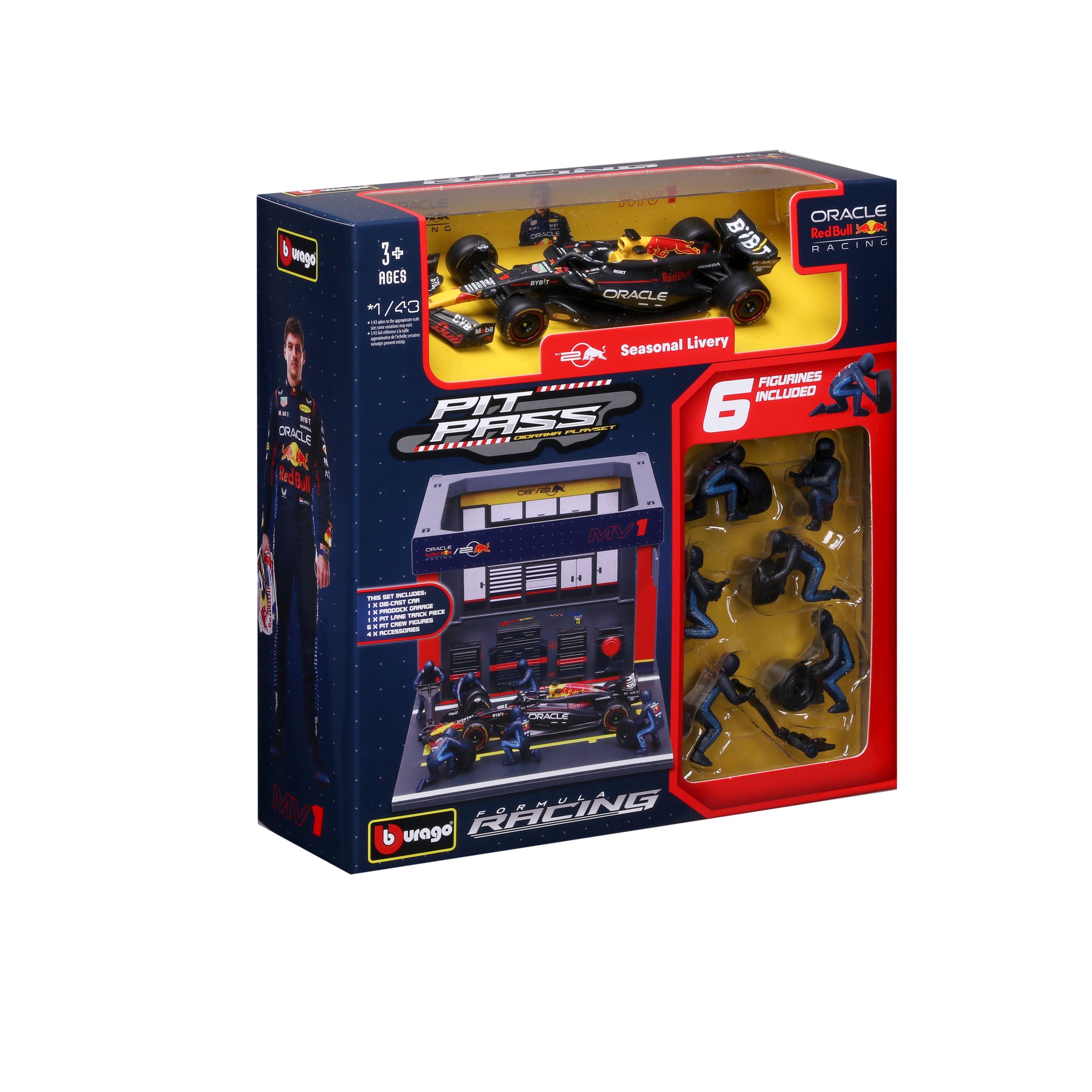 bburago-red-bull-pit-stop-rb20-1-max-verstappen-f1-2024-playset-diorama-scala-1- image 2