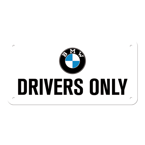 nostalgic-art-bmw-drivers-only-targa-in-metallo-da-appendere-10x20-cm image 3