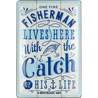 nostalgic-art-fisherman-catch-targa-in-metallo-20x30-cm-2 image 2
