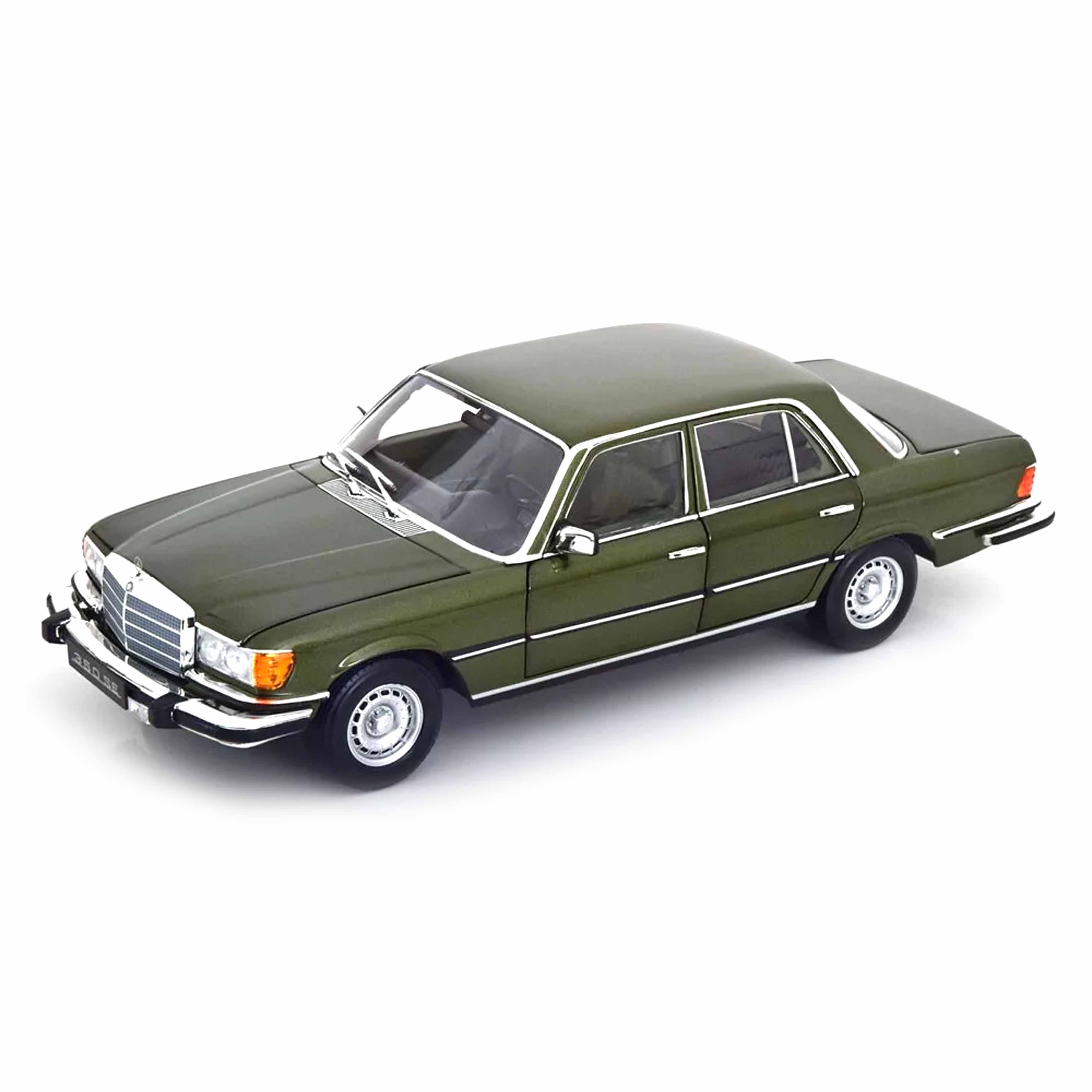 norev-mercedes-benz-350-se-1973-versione-us-verde-metallizzato-modellino-1-18 image 1