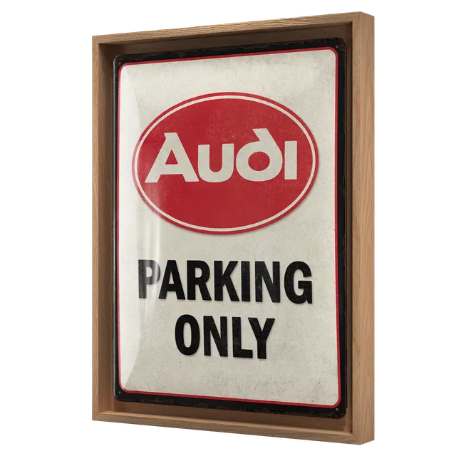 nostalgic-art-audi-parking-only-quadro-n-frame-l-edition-33-5x44-cm image 1
