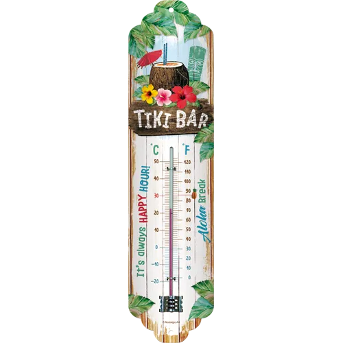 nostalgic-art-tiki-bar-termometro-retr-in-metallo-6-5x28-cm image 1