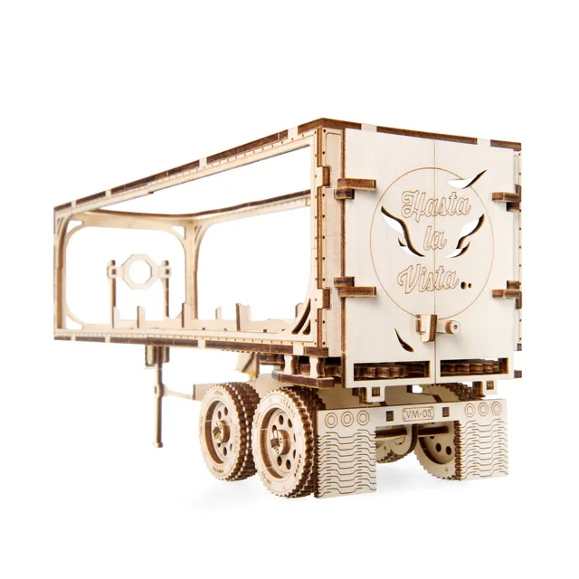 ugears-heavy-boy-truck-vm-03-trailer-rimorchio-meccanico-in-legno-da-costruire image 1