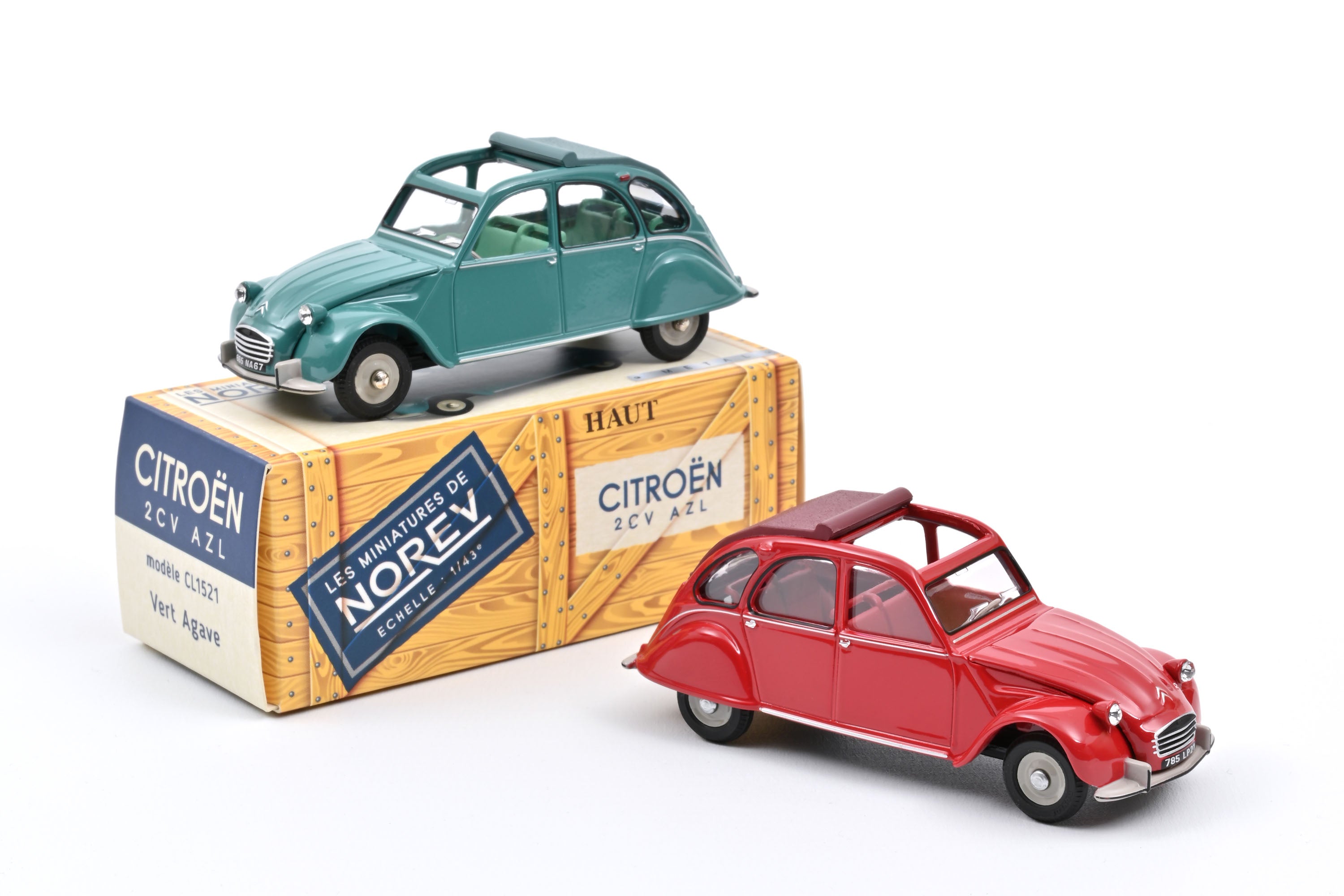 norev-citro-n-2cv-azl-1968-modellino-auto-1-43-rouge-corsaire image 2