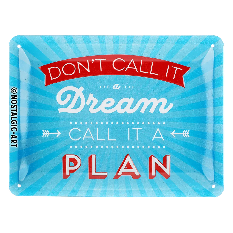 nostalgic-art-don-t-call-it-a-dream-targa-in-metallo-15x20-cm-2 image 1