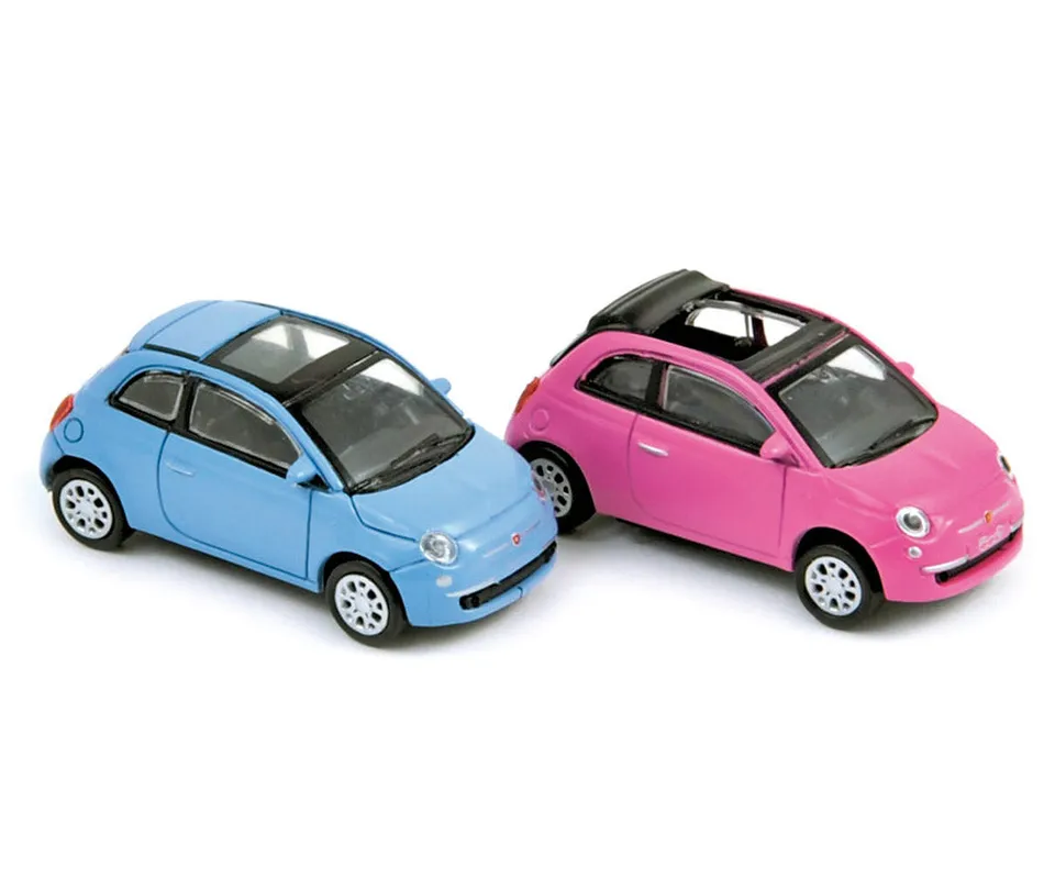 norev-pack-x4-fiat-500-twinair-blu-e-500c-so-pink-2010-1-87 image 1