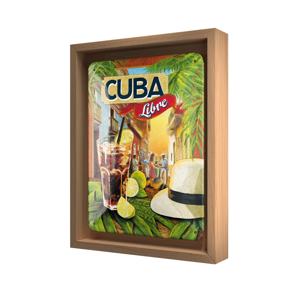nostalgic-art-cocktail-time-cuba-libre-cornice-n-frame-s-18-5x24-cm image 1