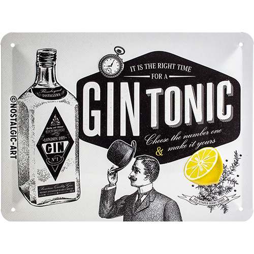 nostalgic-art-gin-tonic-targa-in-metallo-15x20-cm image 1