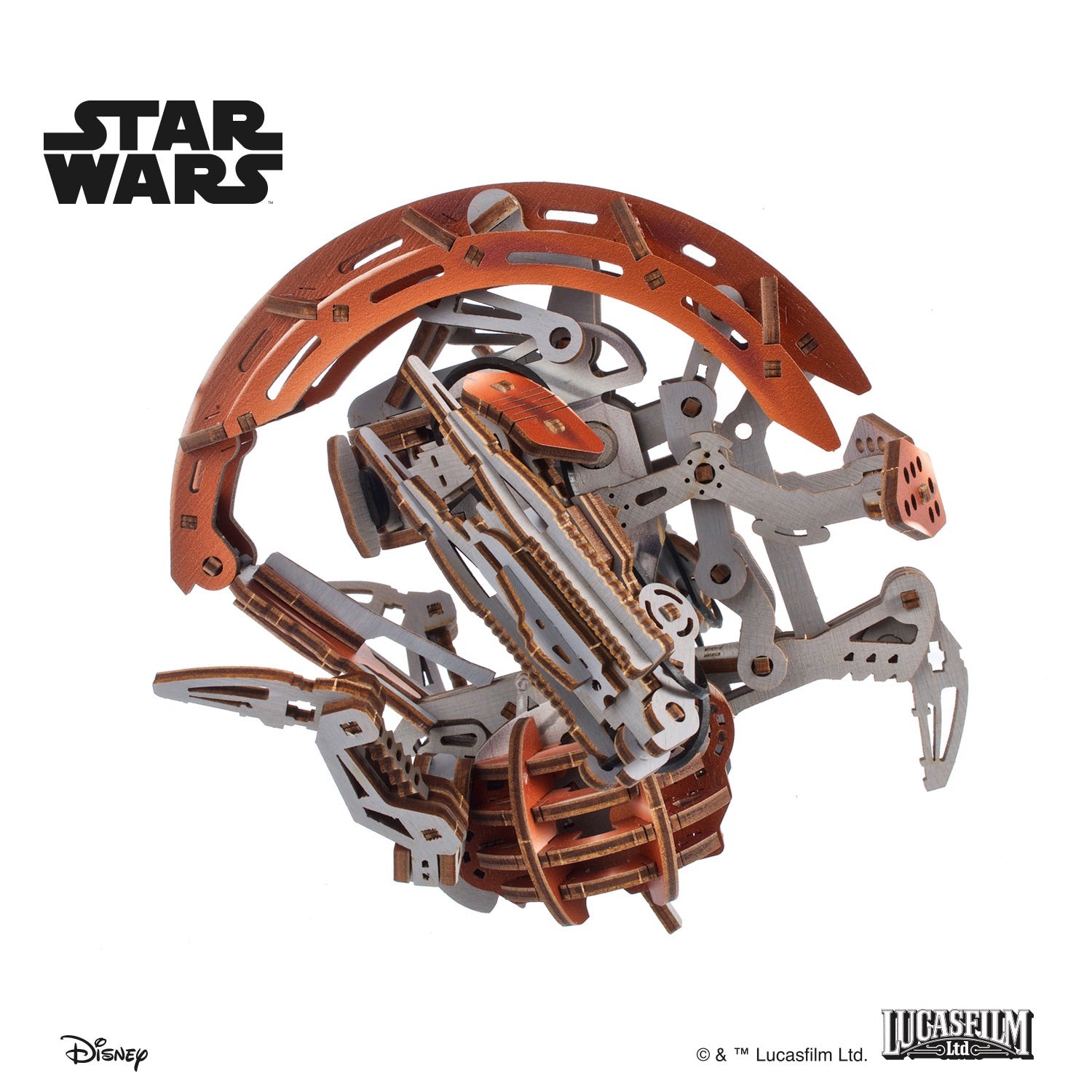 ugears-droideka-star-wars-series-kit-modello-meccanico-in-legno image 2