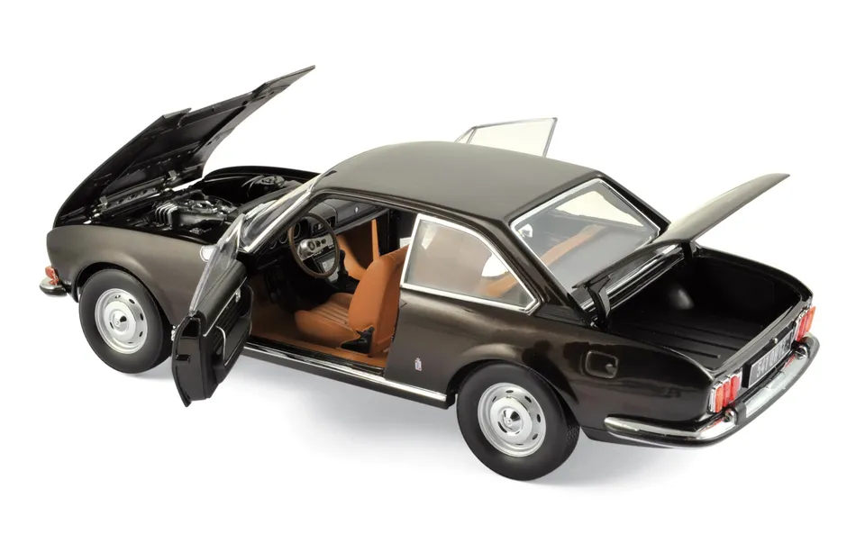 norev-peugeot-504-coup-1973-brown-metallic-modellino-auto-1-18 image 1