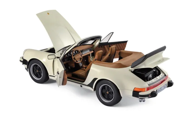 norev-porsche-911-turbo-cabriolet-1987-modellino-auto-1-18-avorio image 1