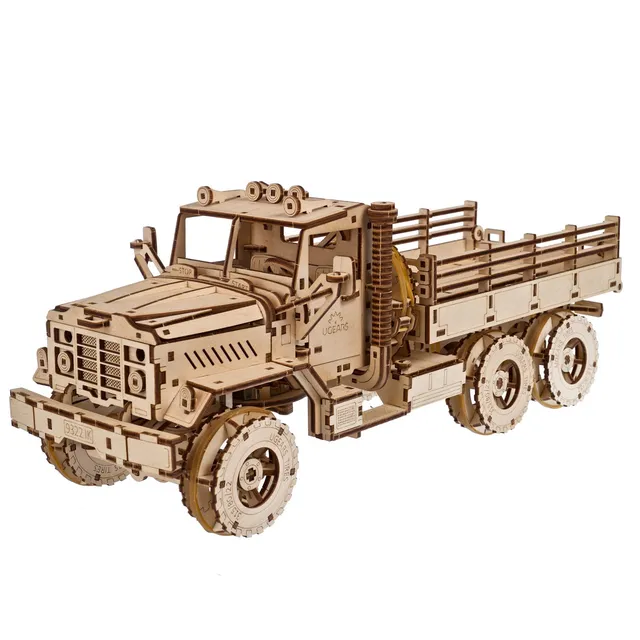 ugears-cargo-truck-camion-in-legno-3d-a-molla-da-assemblare-advanced-gears image 1