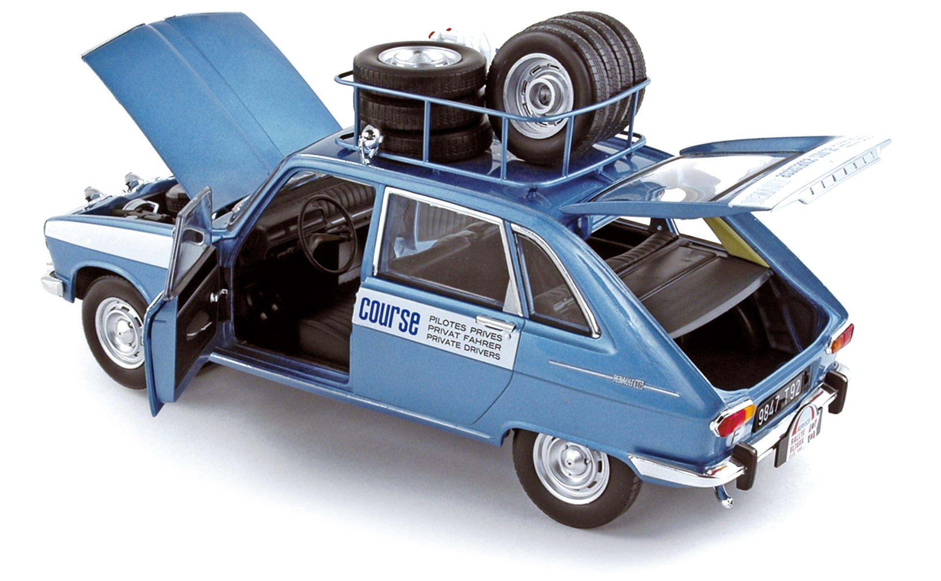 norev-renault-16-1968-assistance-course-auto-da-collezione-die-cast-1-18 image 1