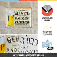 nostalgic-art-wo-ich-geh-und-steh-bier-targa-in-metallo-15x20-cm-2 image 2