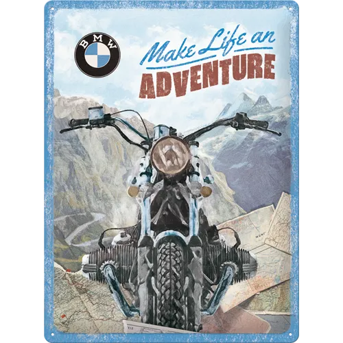 nostalgic-art-bmw-make-life-an-adventure-targa-in-metallo-30x40-cm-2 image 1