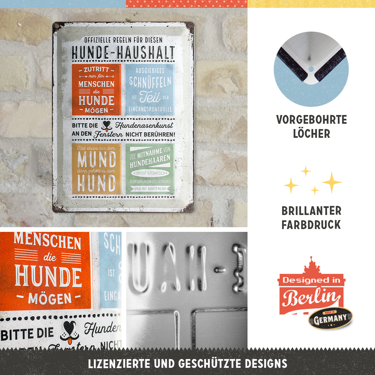 nostalgic-art-pfotenschild-hunde-haushalt-regeln-targa-in-metallo-30x40-cm-2 image 2