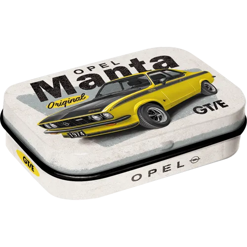 nostalgic-art-opel-manta-gt-e-scatola-tascabile-in-metallo-con-mentine-15-g image 1