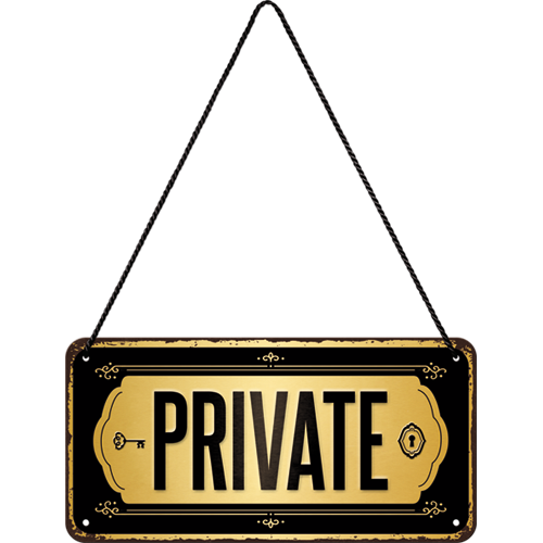 nostalgic-art-private-targa-in-metallo-da-appendere-10x20-cm image 2
