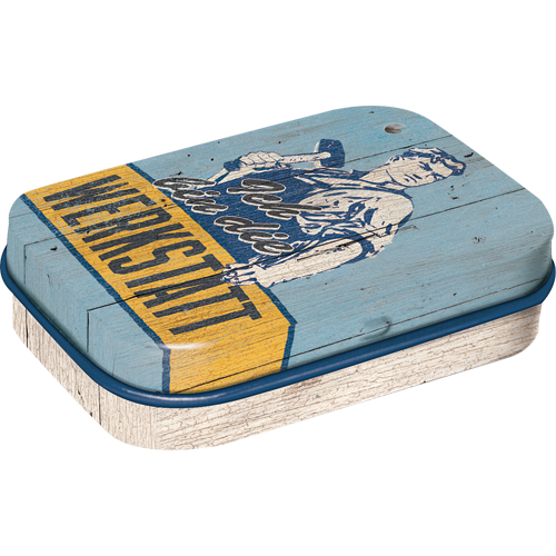 nostalgic-art-ich-bin-die-werkstatt-scatola-mentine-metallo-6x4-cm image 1