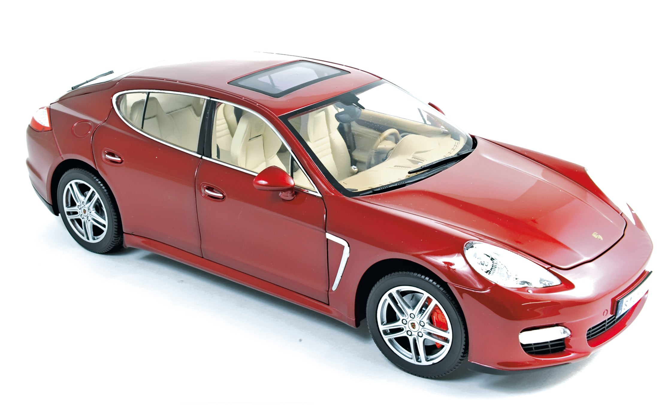 norev-porsche-panamera-turbo-2009-rosso-rubino-1-18-modellino-grande-die-cast image 1