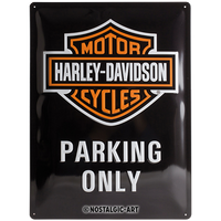 nostalgic-art-harley-davidson-parking-only-targa-in-metallo-30x40-cm image 2