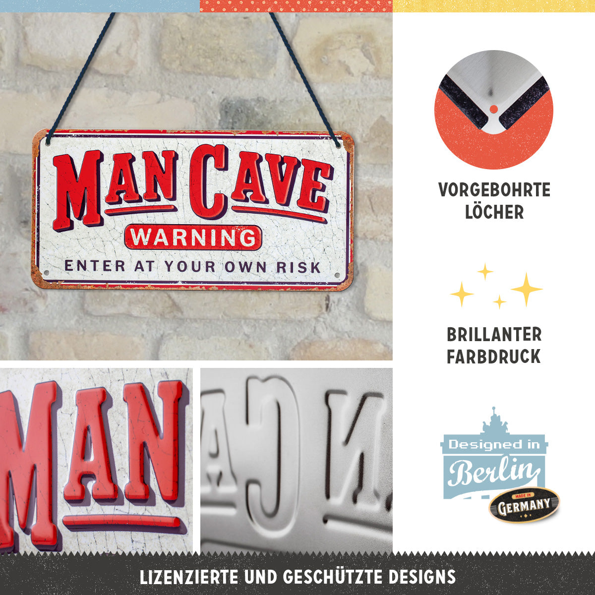nostalgic-art-man-cave-warning-insegna-appendibile-in-metallo-10x20-cm image 4