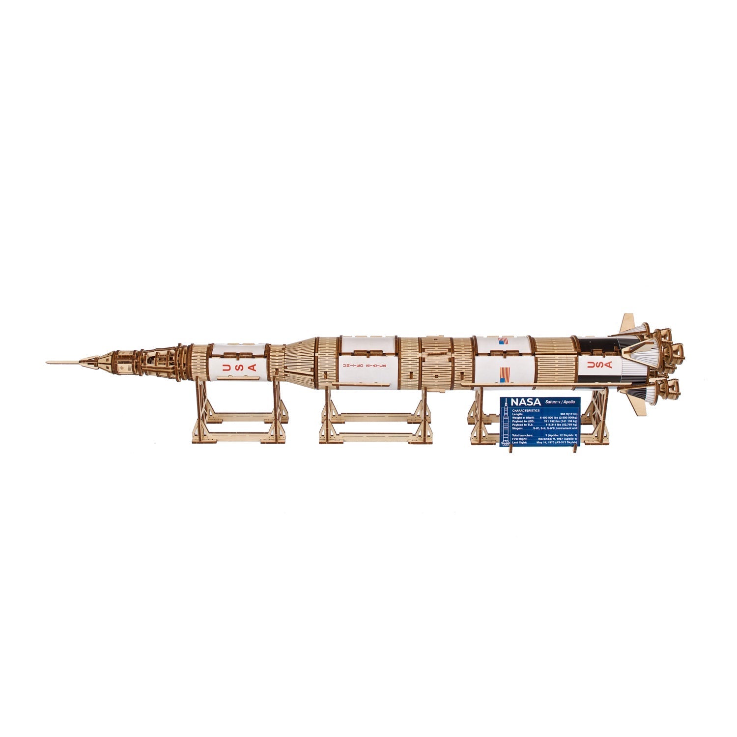 ugears-nasa-saturn-v-modello-razzo-in-legno-3d-da-costruire image 3