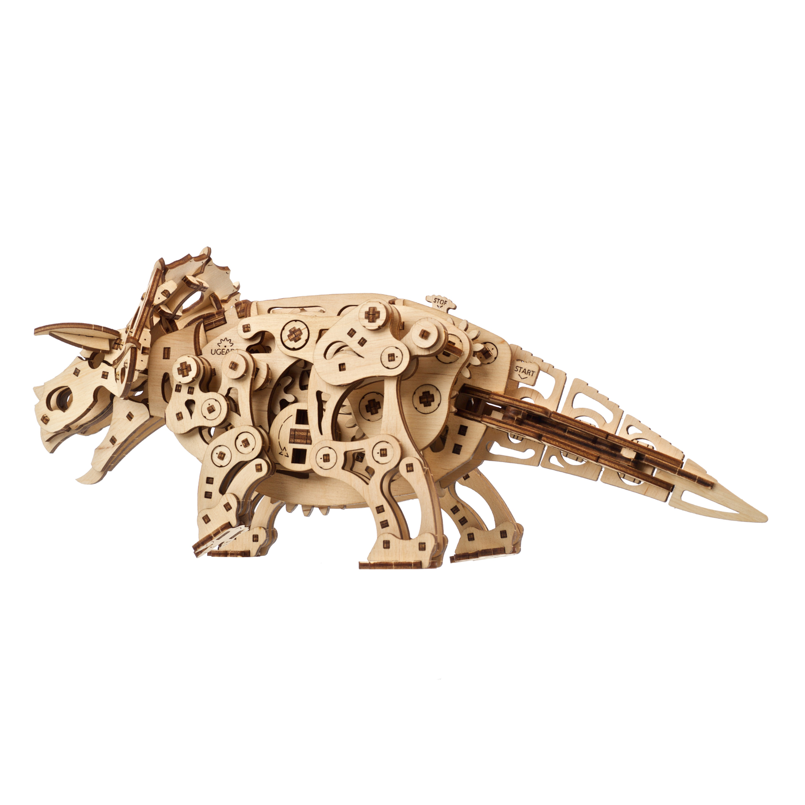 ugears-triceratops-modello-meccanico-in-legno-3d-da-costruire image 3