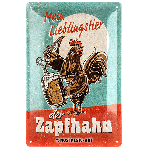 nostalgic-art-lieblingstier-zapfhahn-targa-in-metallo-20x30-cm image 1