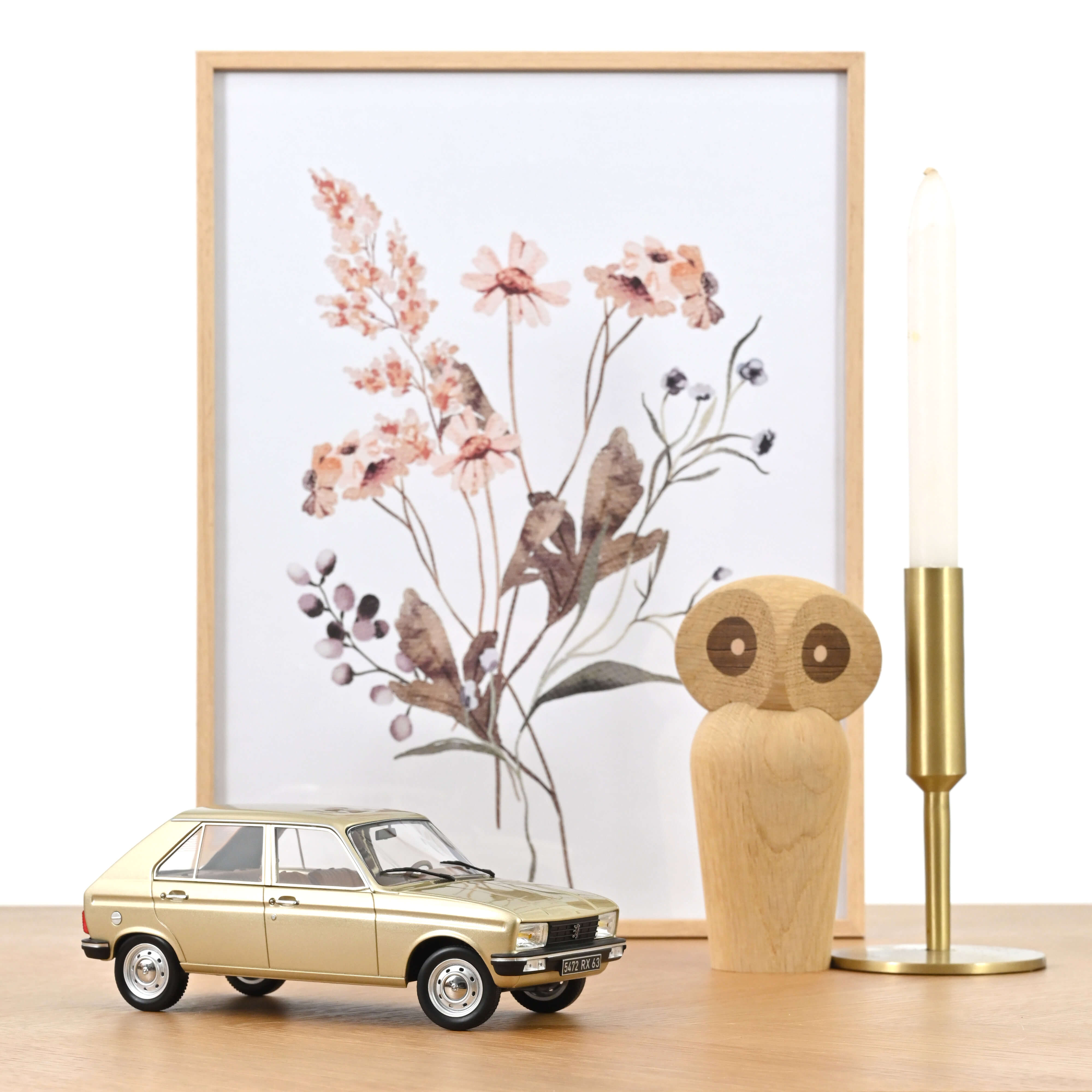 norev-peugeot-104-gr-1981-modellino-auto-1-18-beige-metallis-youngtimer image 1
