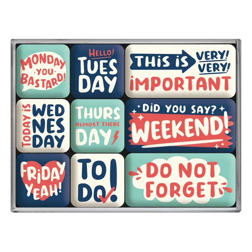 nostalgic-art-happy-week-set-magneti-retr image 1