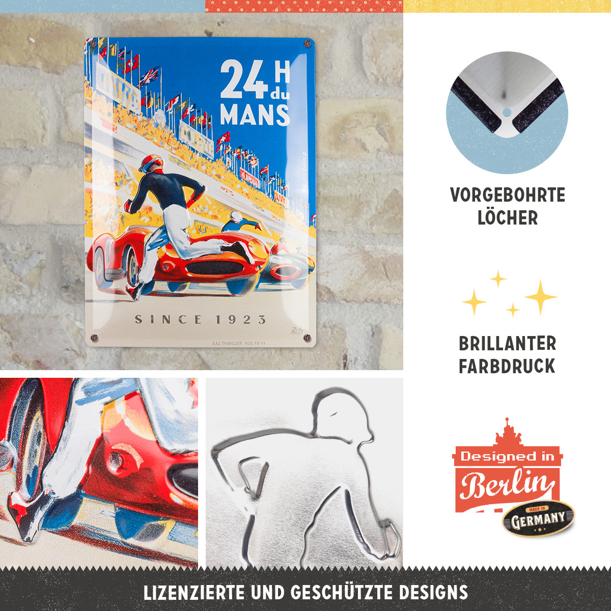 nostalgic-art-24h-le-mans-racing-poster-blue-targa-in-metallo-30x40-cm-2 image 4