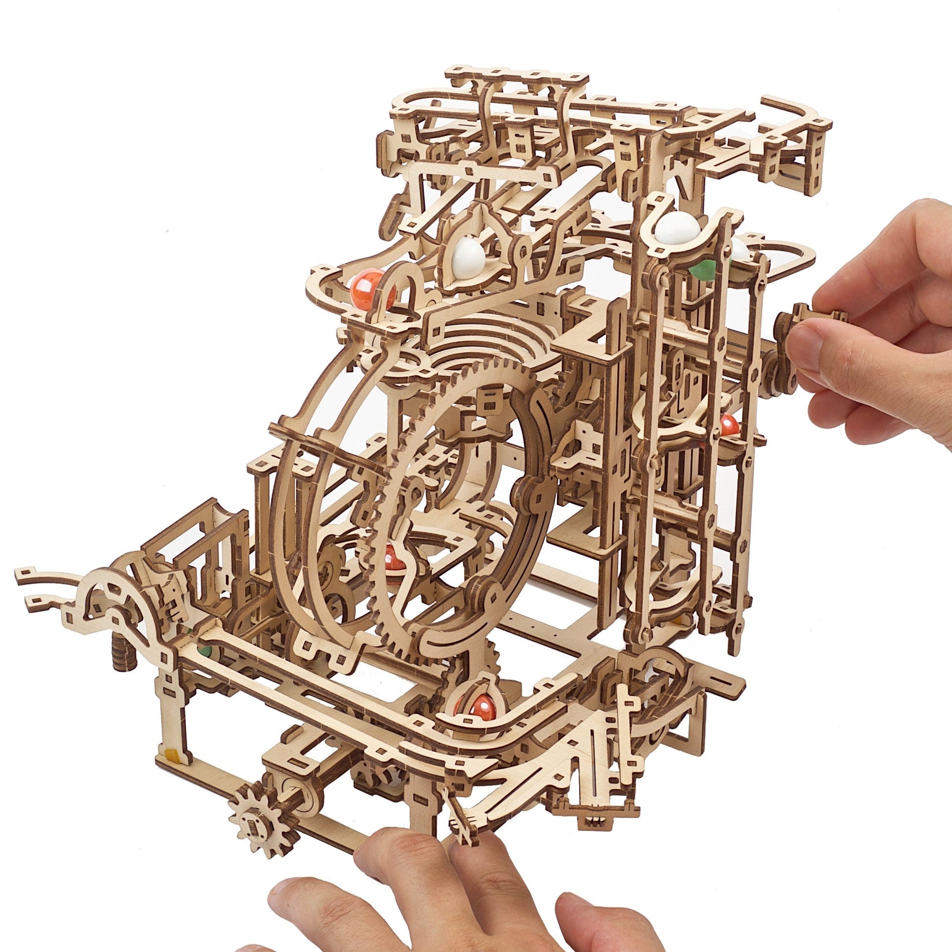 ugears-marble-run-stepped-hoist-percorso-biglie-in-legno-con-sollevatore-a-3-gra image 4